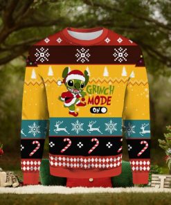 Stitch Grinch Mode On Ugly Christmas Sweater