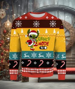 Stitch Grinch Mode On Ugly Christmas Sweater