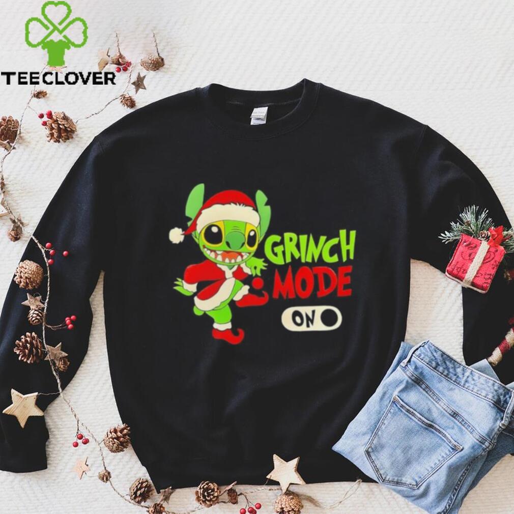 Stitch Grinch mode on Christmas shirt Stitch Grinch mode on Christmas shirt