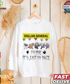 Stitch Horror Character X Dollar General I’m Fine It’s Just My Face Halloween Shirt