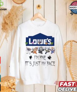 Stitch Horror Character X Lowe’s I’m Fine It’s Just My Face Halloween Shirt