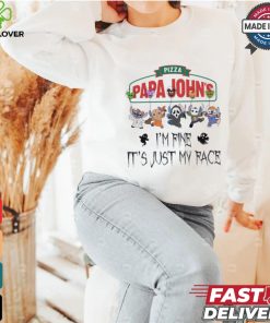 Stitch Horror Character X Papa John’s I’m Fine It’s Just My Face Halloween Shirt