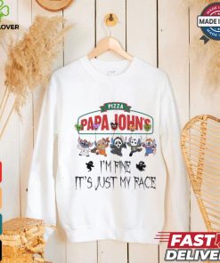 Stitch Horror Character X Papa John’s I’m Fine It’s Just My Face Halloween Shirt