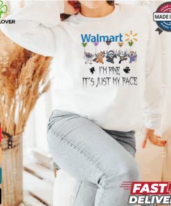 Stitch Horror Character X Walmart I’m Fine It’s Just My Face Halloween Shirt