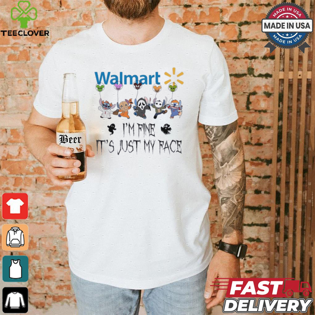 Stitch Horror Character X Walmart I’m Fine It’s Just My Face Halloween Shirt Stitch Horror Character X Walmart I’m Fine It’s Just My Face Halloween Shirt