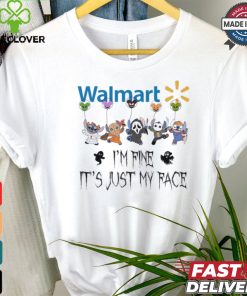Stitch Horror Character X Walmart I’m Fine It’s Just My Face Halloween Shirt