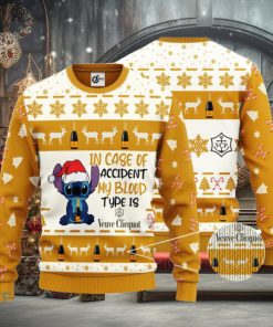 Stitch In Case Of Accident My Blood Type Is Veuve Clicquot Ugly Christmas Sweater Gift For Christmas 1 Stitch In Case Of Accident My Blood Type Is Veuve Clicquot Ugly Christmas Sweater Gift For Christmas