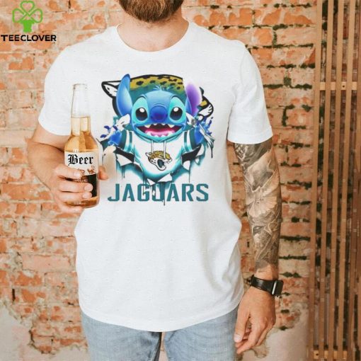 Stitch Inside Jacksonville Jaguars Logo 2024 T Shirt