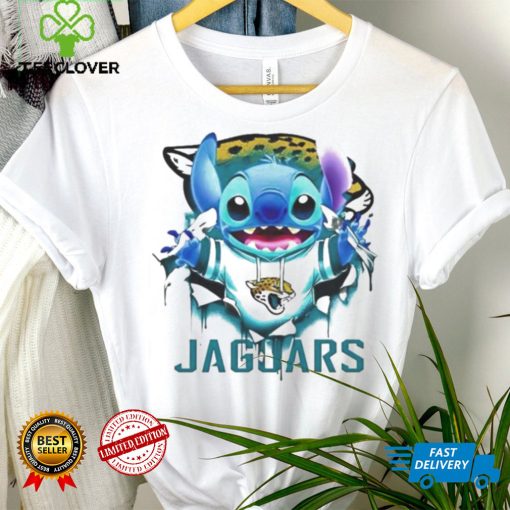 Stitch Inside Jacksonville Jaguars Logo 2024 T Shirt