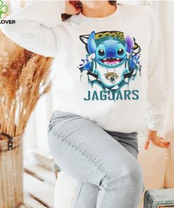 Stitch Inside Jacksonville Jaguars Logo 2024 T Shirt