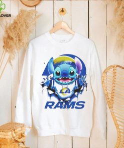 Stitch Inside Los Angeles Rams Logo 2024 T shirt