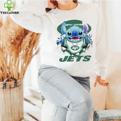 Stitch Inside New York Jets Logo 2024 Shirt