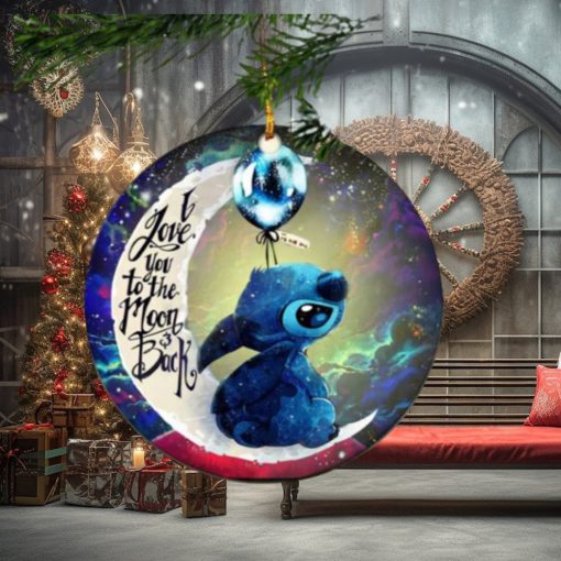 Stitch Love You To The Moon Galaxy Perfect Gift For Holiday Tree Decorations Ornament