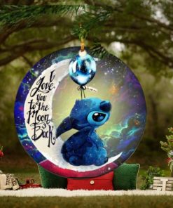 Stitch Love You To The Moon Galaxy Perfect Gift For Holiday Tree Decorations Ornament