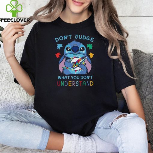 Stitch Miami Dolphins Autism Awareness Don’T Judge What You Don’T Understand Shirt