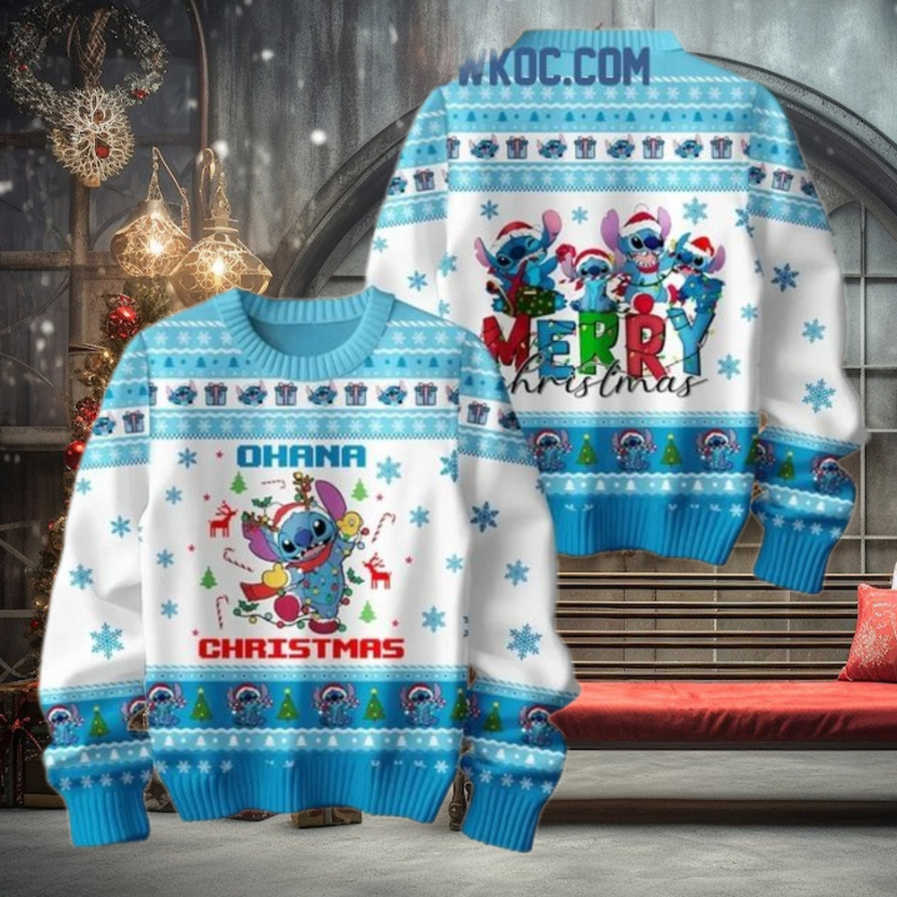 Stitch Ohana Christmas Merry Christmas To All Ugly Sweater Stitch Ohana Christmas Merry Christmas To All Ugly Sweater