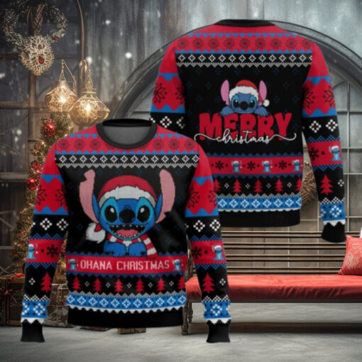 Stitch Ohana Christmas Sweater, Disney Ugly Sweater
