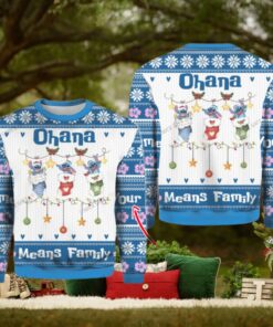 Stitch Ohana Means Family Personalized Ugly Sweater