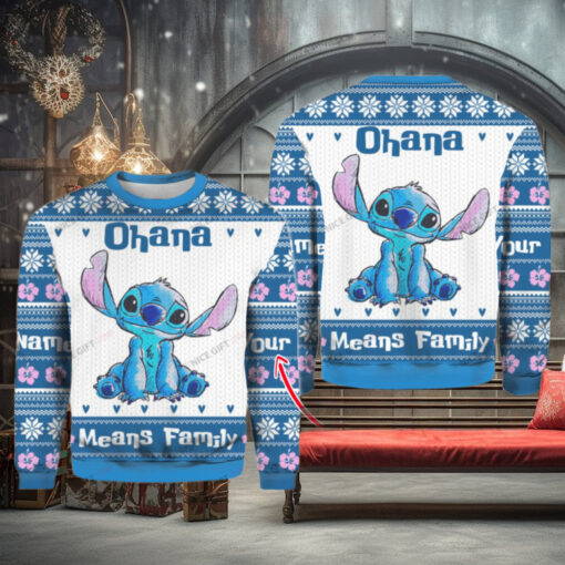 Stitch Ohana Means Family  Ugly Sweater