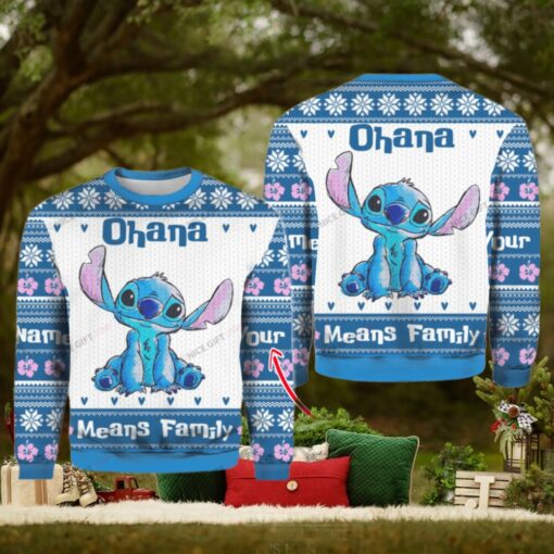 Stitch Ohana Means Family  Ugly Sweater