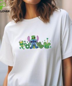 Stitch Patricks Day Snack Shamrock shirt