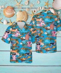 Stitch Pink Hawaiian Shirt