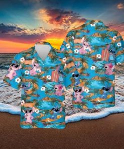 Stitch Pink Hawaiian Shirt