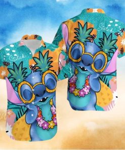 Stitch Retro Floral Pattern Disney Cruise 2023 Disney Hawaiian Shirt