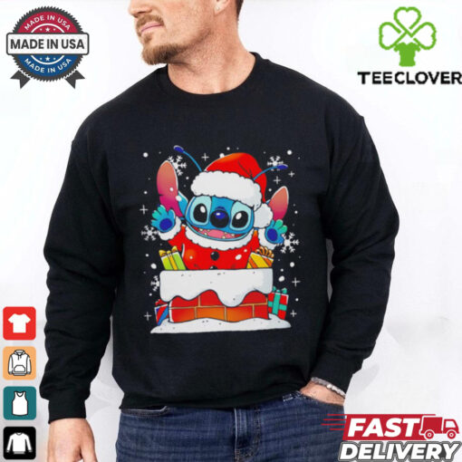 Stitch Santa Claus experiment Christmas shirt