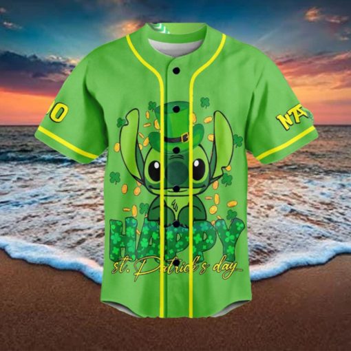 Stitch St. Patrick’s Day Lucky To Me Me Custom Baseball Jersey