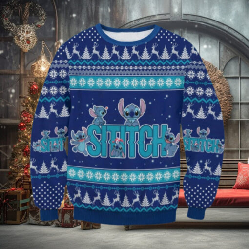 Stitch Ugly Christmas Sweater, Disney Happy Holidays Sweater