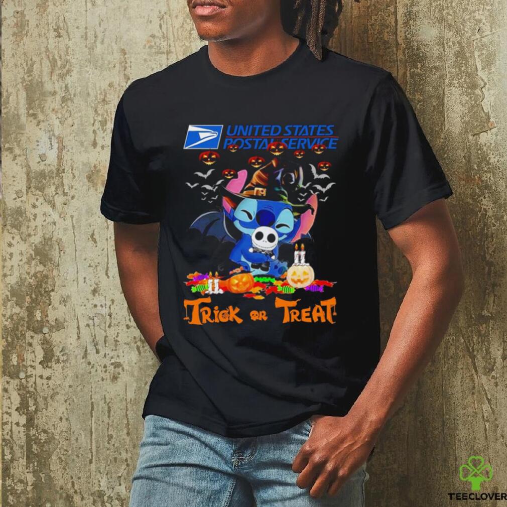 Stitch United States Postal Service trick or treat Halloween tee shirt Stitch United States Postal Service trick or treat Halloween tee shirt