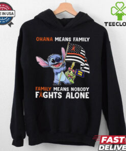 Stitch Waving Flag Ohana Means Family Family Means Nobody Fights Alone Multiple Sclerosis Awareness T Shirt