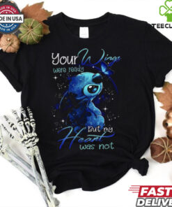 Stitch With Butterfly Your Wings Were Ready But My Heart Was Not T Shirt