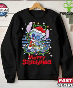 Stitch Xmas lights Merry Stitchmas Christmas shirt