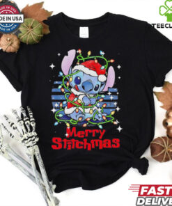Stitch Xmas lights Merry Stitchmas Christmas shirt