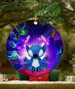 Stitch Yoga Love You To The Moon Galaxy Perfect Gift For Holiday Christmas Tree Gift Unique Ornament