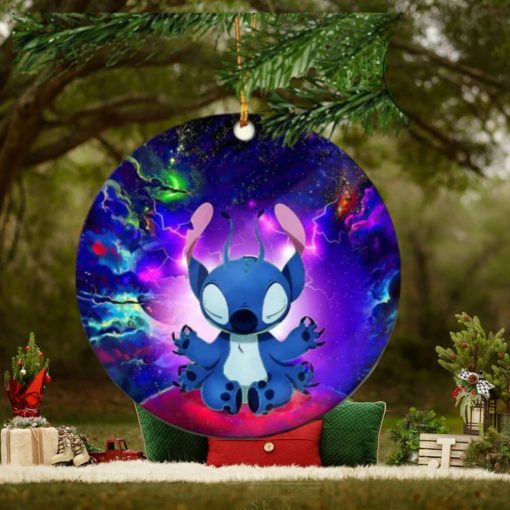 Stitch Yoga Love You To The Moon Galaxy Perfect Gift For Holiday Christmas Tree Gift Unique Ornament