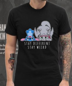 Stitch and Toothless stay different stay weird character funny shirt