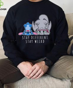 Stitch and Toothless stay different stay weird character funny shirt
