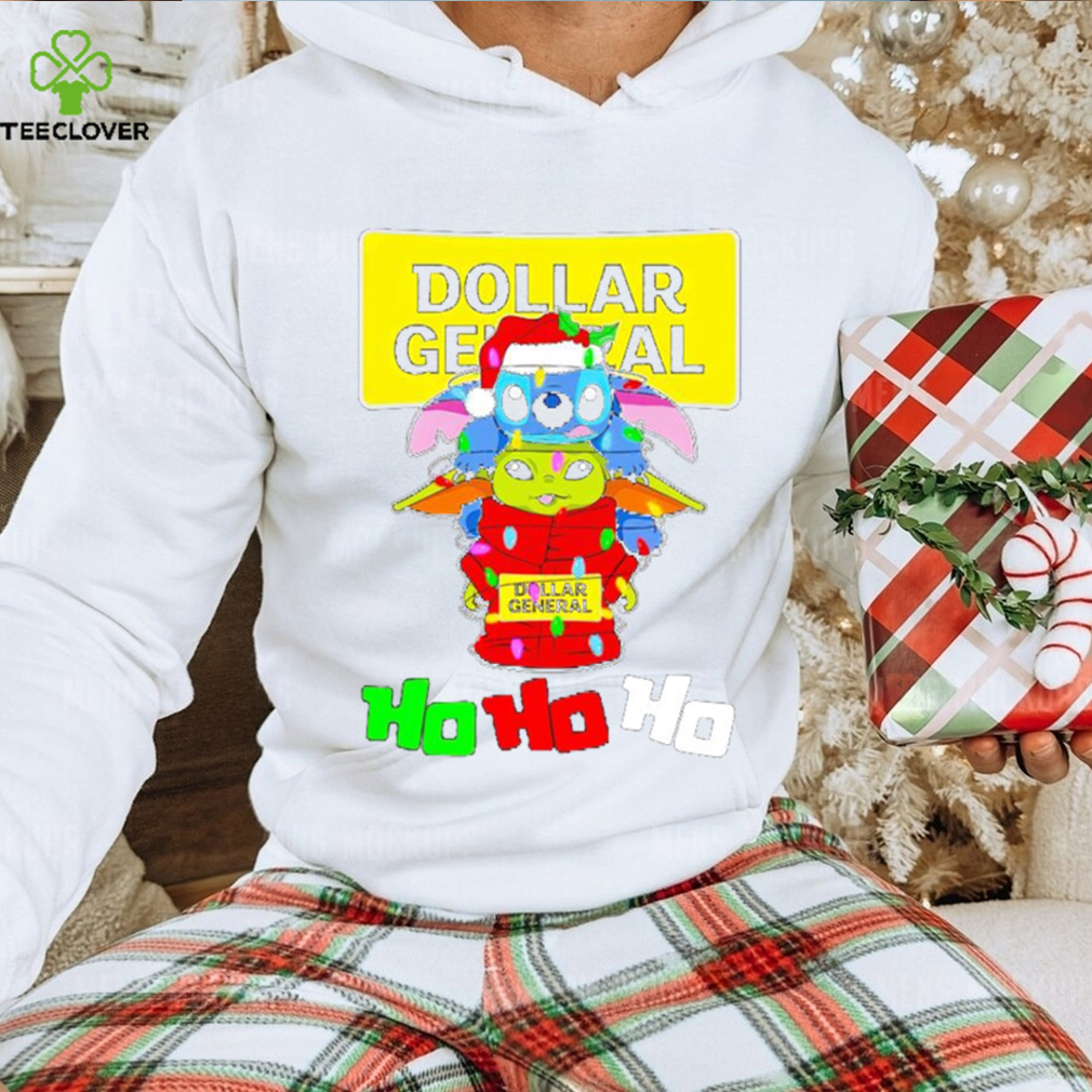 Stitch and baby Yoda Dollar General ho ho ho Christmas shirt Stitch and baby Yoda Dollar General ho ho ho Christmas shirt
