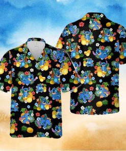 Stitch hawaiian shirt Disney Hawaiian Shirt Stitchh Guitar Tropical Beach Short Sleeve Shirts