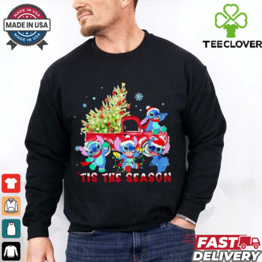 Stitch tis the season Christmas tree shirt