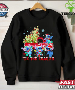 Stitch tis the season Christmas tree shirt