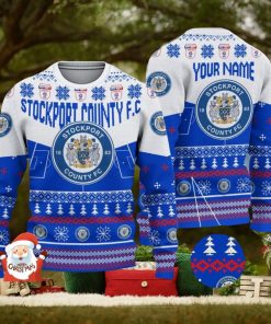 Stockport County F.C 3D Ugly Christmas Sweater Christmas Holiday Gift Custom Name For Men And Women