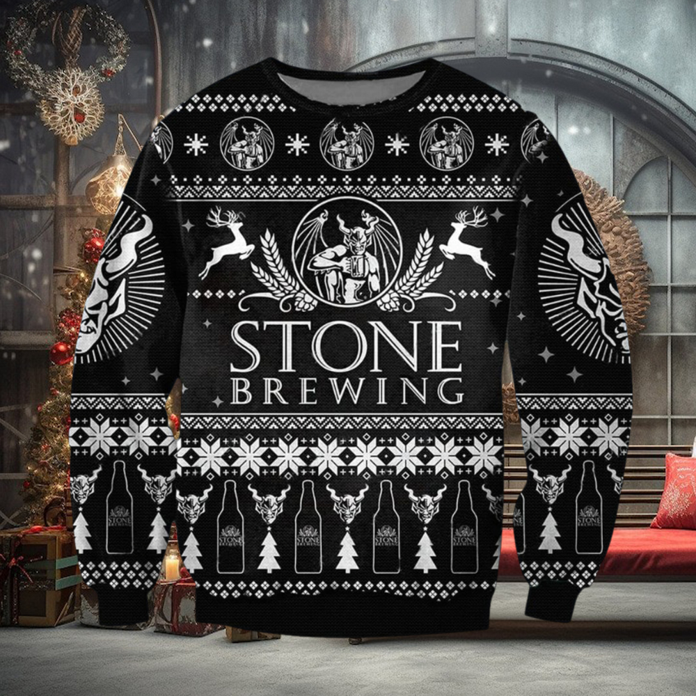 Stone Brewing Ugly Christmas Sweater, Gift for Christmas Holiday Stone Brewing Ugly Christmas Sweater, Gift for Christmas Holiday