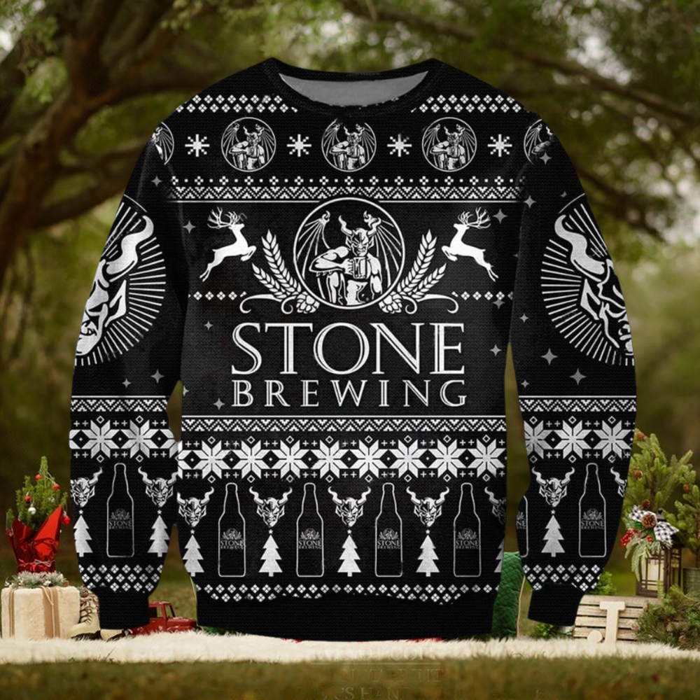 Stone Brewing Ugly Christmas Sweater, Gift for Christmas Holiday Stone Brewing Ugly Christmas Sweater, Gift for Christmas Holiday