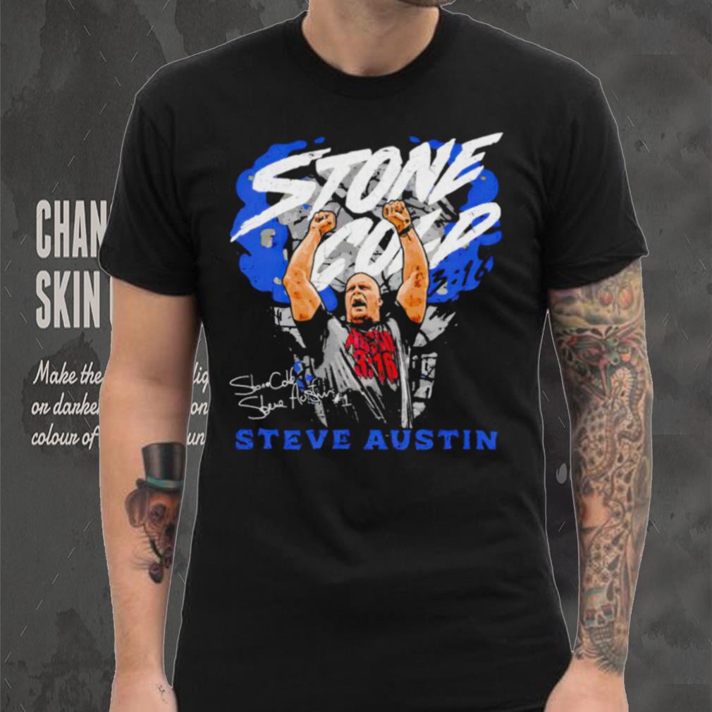 Stone Cold professional wrestler Steve Austin pose signature shirt Stone Cold professional wrestler Steve Austin pose signature shirt
