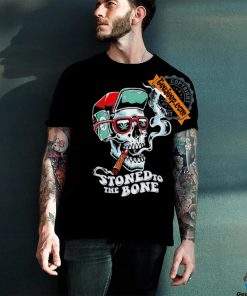 Stoned to the bone skull with cigar shirt