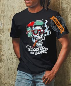 Stoned to the bone skull with cigar shirt